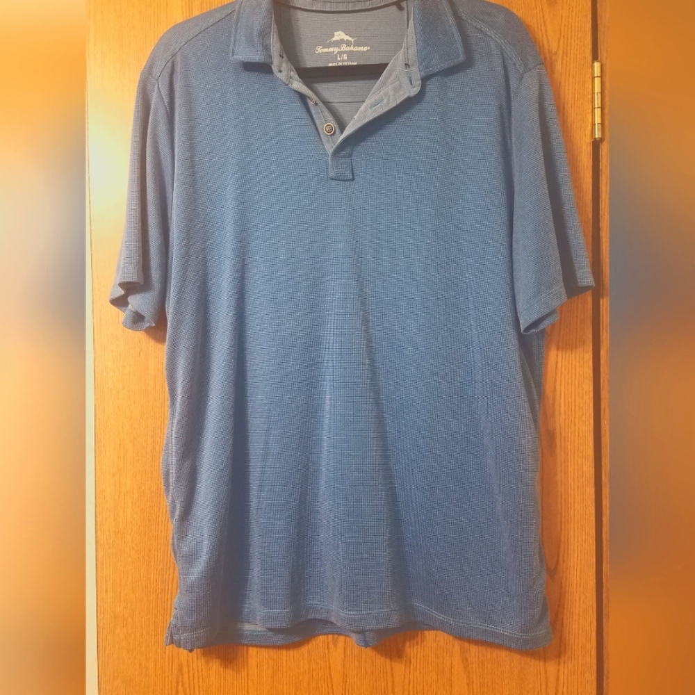 Tommy Bahama Blue Polo Shirt for Men Size Large
